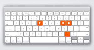 dot top domain letters on keyboard