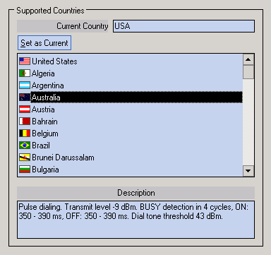 Supported Countries